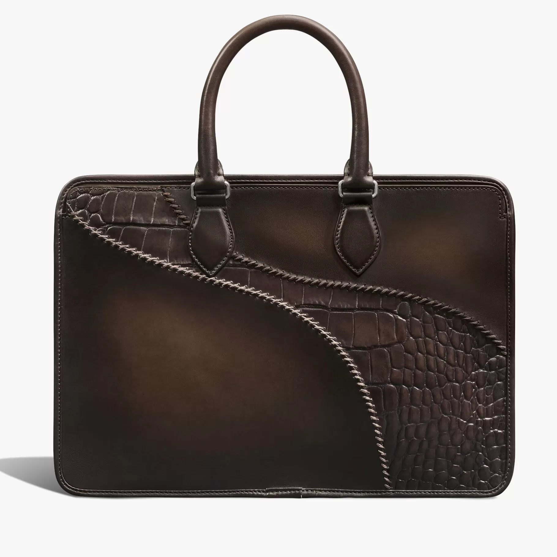 Cartable Un Jour Mini en cuir de veau et d'alligator | Berluti Cheap