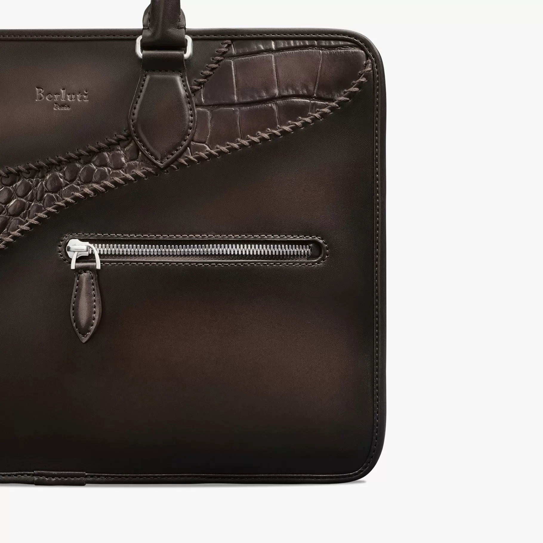 Cartable Un Jour Mini en cuir de veau et d'alligator | Berluti Cheap