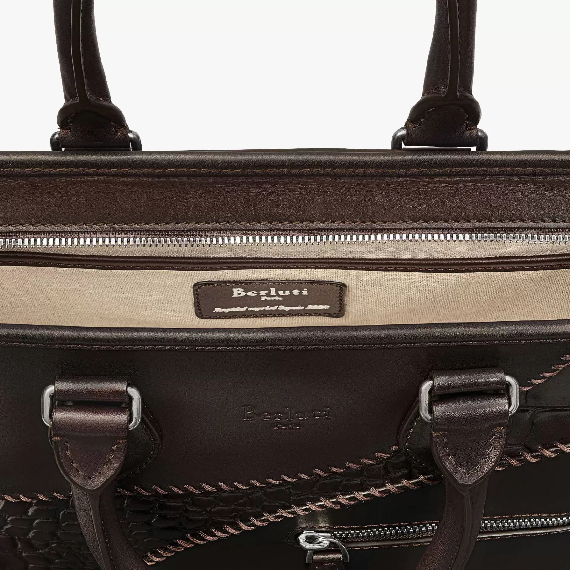 Cartable Un Jour Mini en cuir de veau et d'alligator | Berluti Cheap
