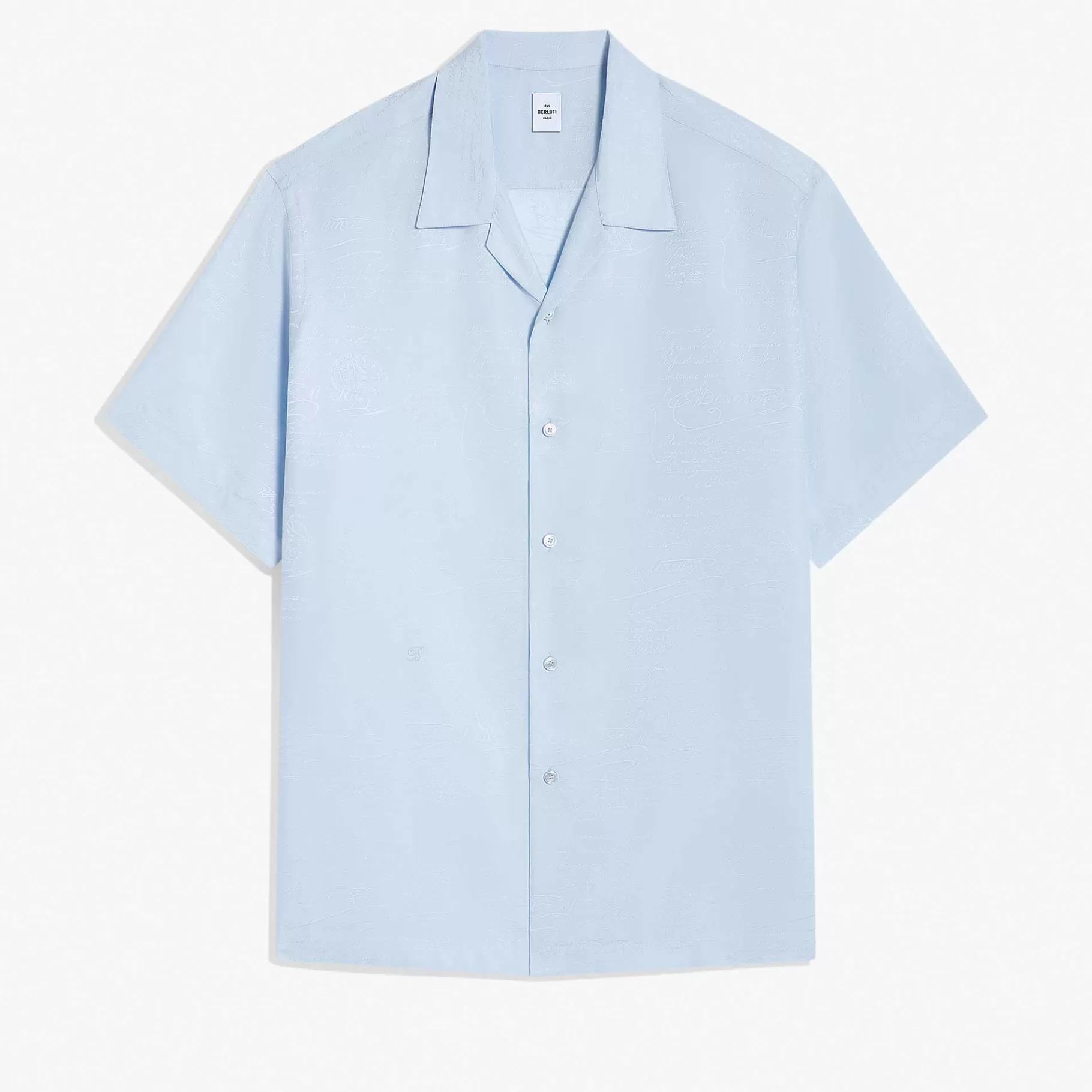 Chemise À Manches Courtes En Coton Et Soie Avec Imprimé | Berluti Clearance