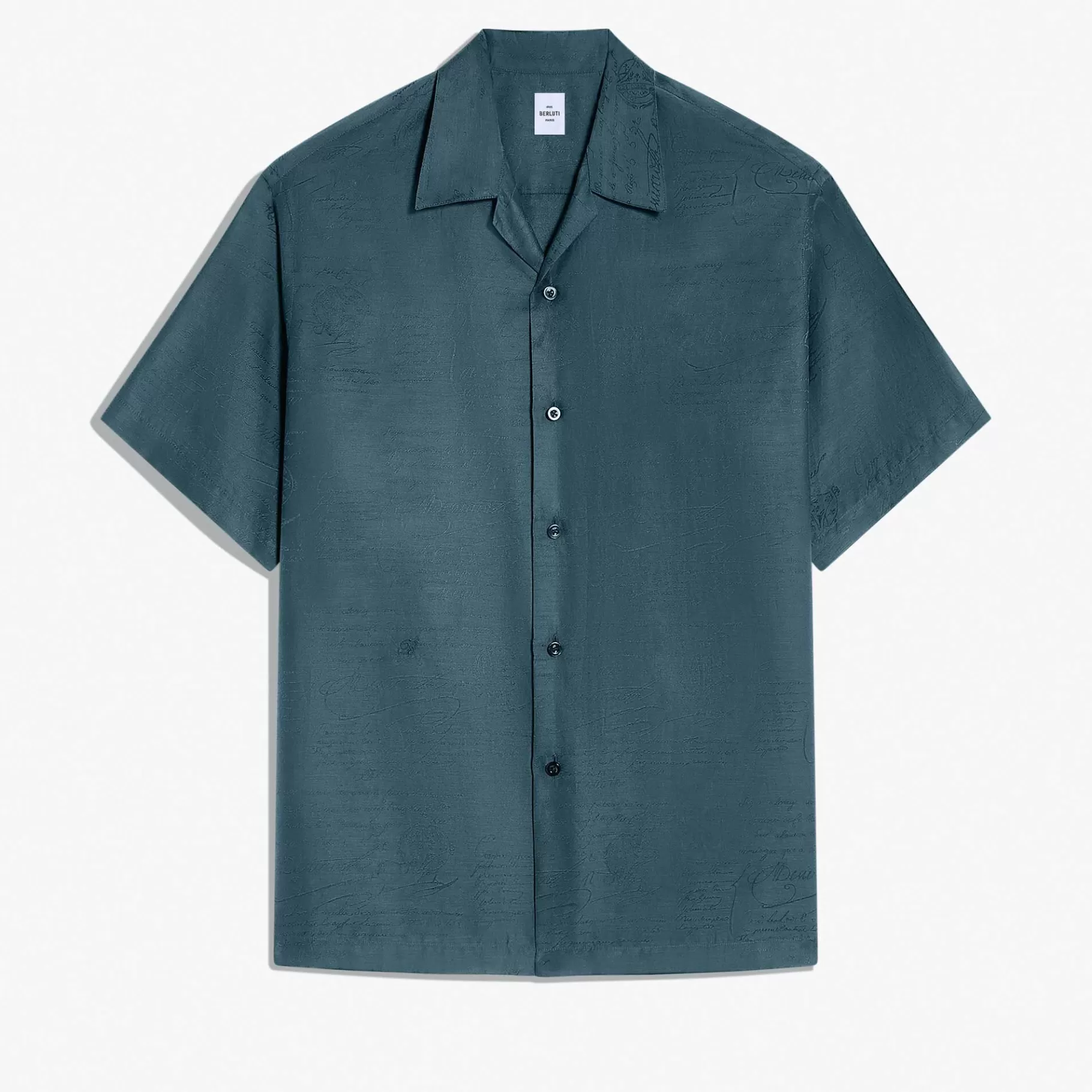 Chemise À Manches Courtes En Coton Et Soie Avec Imprimé | Berluti Online
