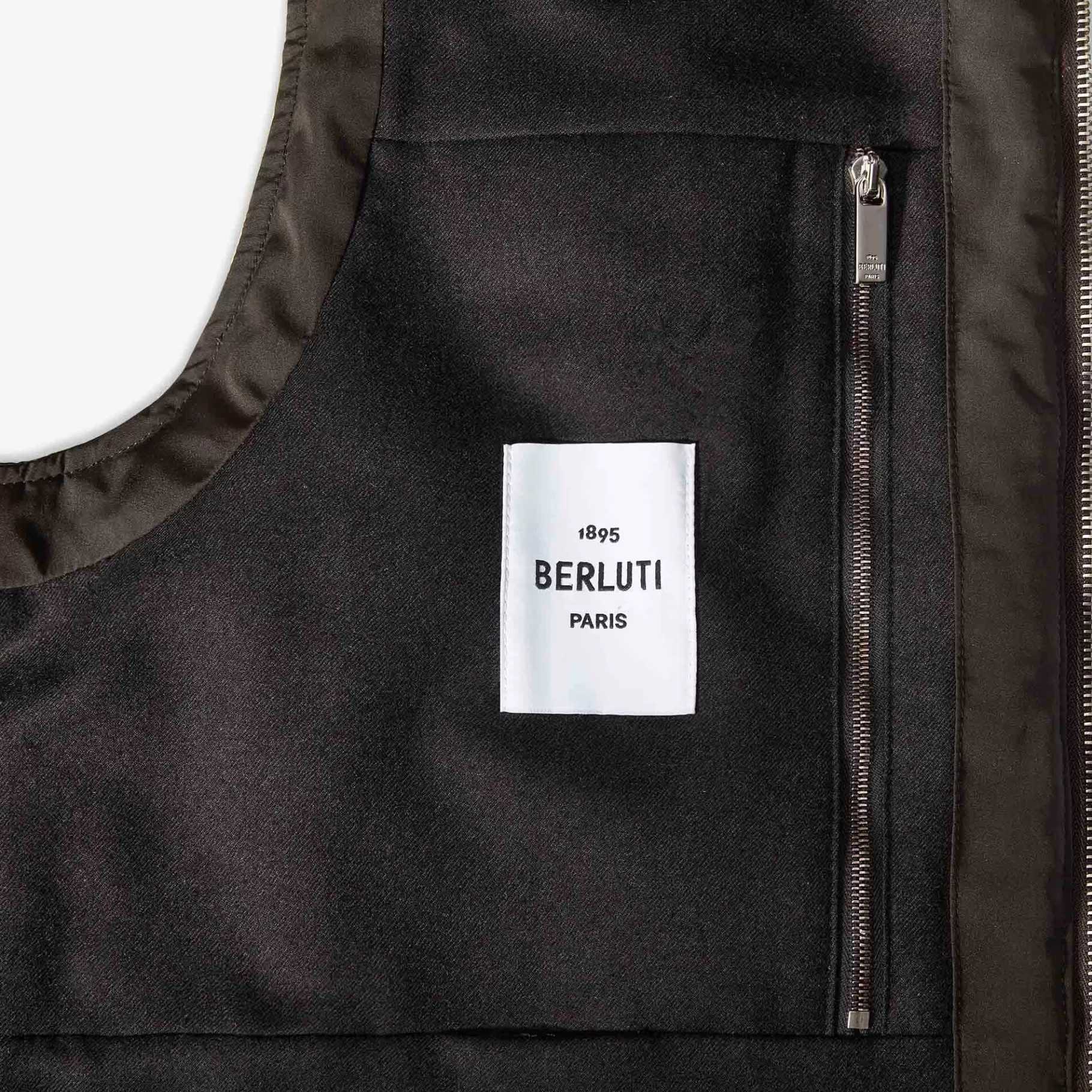 Doudoune Sans Manches En Nylon Matelassé Avec Col En Maille | Berluti Shop