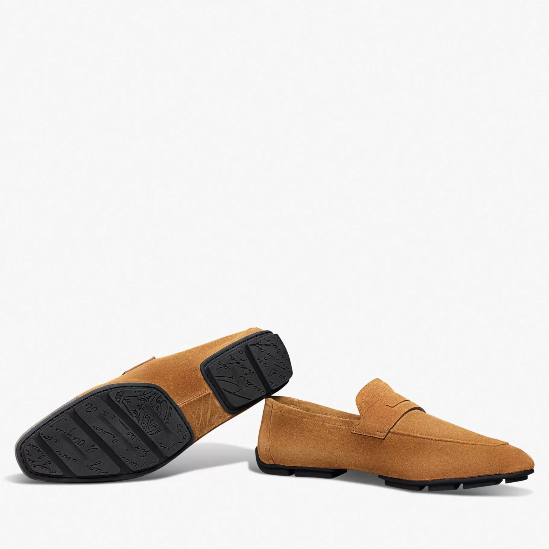 Mocassin Lorenzo Drive En Cuir De Veau Camoscio Scritto | Berluti Hot