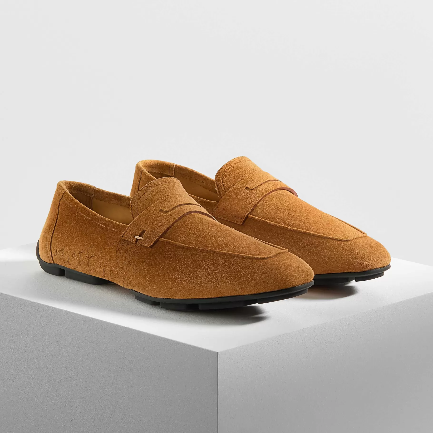 Mocassin Lorenzo Drive En Cuir De Veau Camoscio Scritto | Berluti Hot