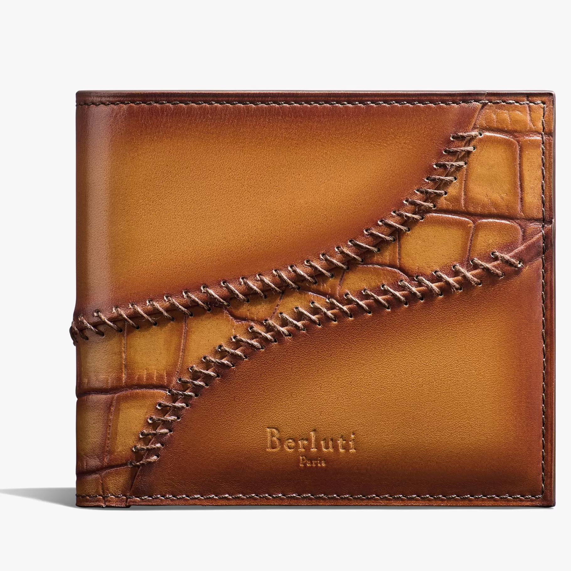 Portefeuille Compact Makore en cuir et cuir d'alligator | Berluti Best Sale