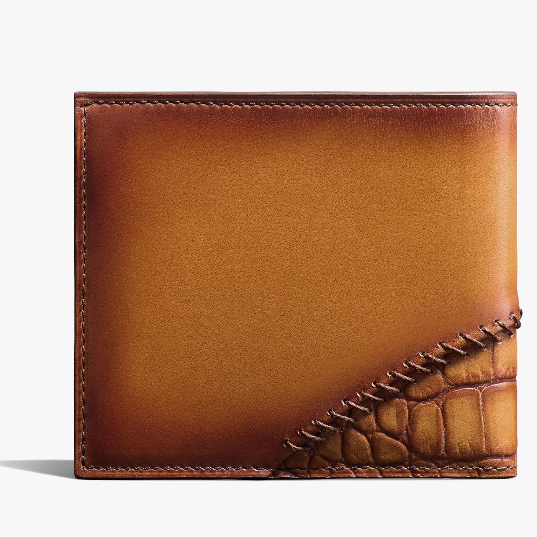 Portefeuille Compact Makore en cuir et cuir d'alligator | Berluti Best Sale
